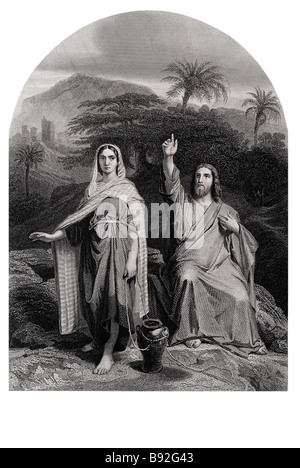 Christus & die Frau aus Samaria Stockfoto
