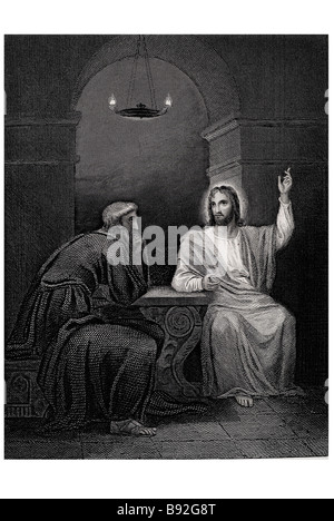 Christus und Nikodemus Herrn Heiland Jesus Christus Stockfoto