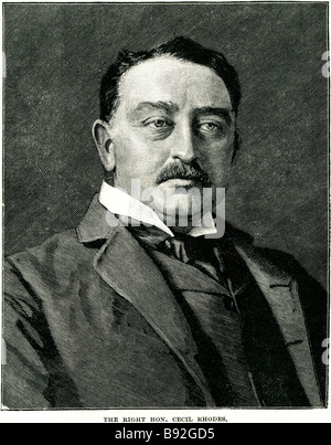 Cecil John Rhodes DCL (5. Juli 1853 – 26. März 1902) war ein britischer Geschäftsmann, Bergbau-Magnat und Politiker in South Afr Stockfoto