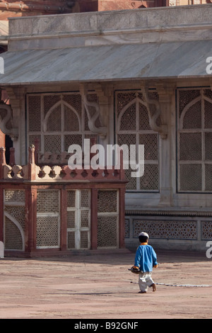 Scheich Salim Chishti Grab im Inneren die Freitagsmoschee in Fatehpur Sikri Indien Stockfoto