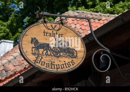 Taverne Postipoiss in Pärnu, Estland, Europa Stockfoto