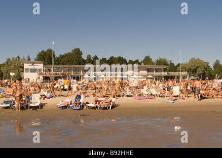 Strand von Pärnu, Estland, Europa Stockfoto