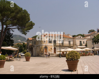 Hauptplatz in Ravello Amalfiküste-Kampanien-Italien-Europa-UNESCO-Welterbe Stockfoto