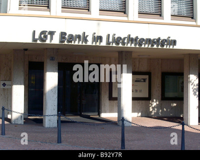 Das Fürstentum Liechtenstein Hauptstadt Vaduz der LGT Bank in Liechtenstein Vaduz Herrengasse 12 Li Stockfoto