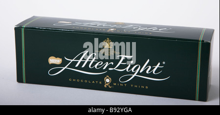 nach acht Abendessen Schokolade Schokoladen prägt Stockfoto