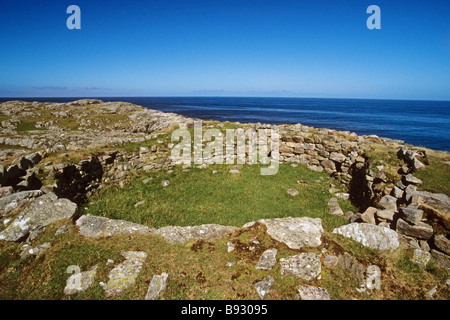 Dun Mor Broch Vaul Insel Tiree Stockfoto