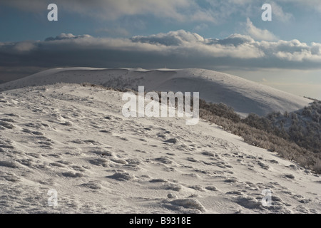 Bieszczady-Nationalpark im Winter, Süd-Ost Polen Stockfoto