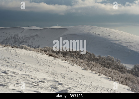 Bieszczady-Nationalpark im Winter, Süd-Ost Polen Stockfoto