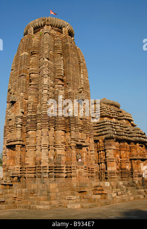 Mohini Tempel, allgemeine Ansicht von Südwesten, zeigt des Haupttempels mit Jagamohana. Bhubaneswar, Orissa, Indien. Stockfoto