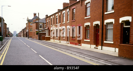 UK England Lancashire Oldham Reihenhaus Häuser Stockfoto