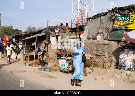 Szenen auf dem Weg von South Mombasa Kenia Stockfoto