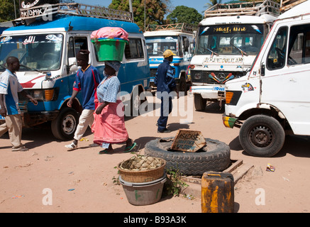 West-Afrika Senegal Casamance Oussouye zentralen Busbahnhof Stockfoto