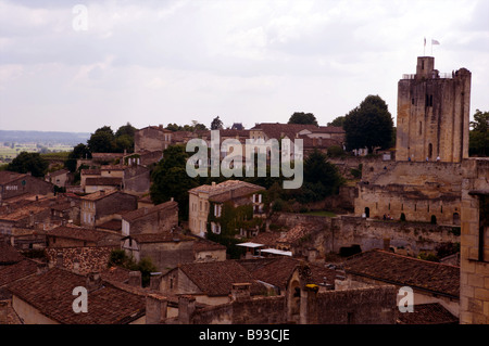 Das malerische Dorf von St. Emilion Bordeaux Frankreich Stockfoto