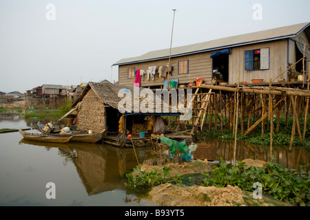 Phnom Penh Kambodscha nahe dem Hafen auf dem Tonle Sap Fluss Stockfoto