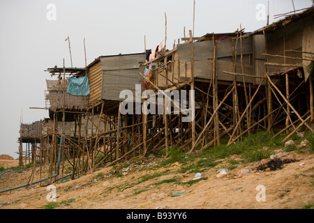 Phnom Penh Kambodscha nahe dem Hafen auf dem Tonle Sap Fluss Stockfoto