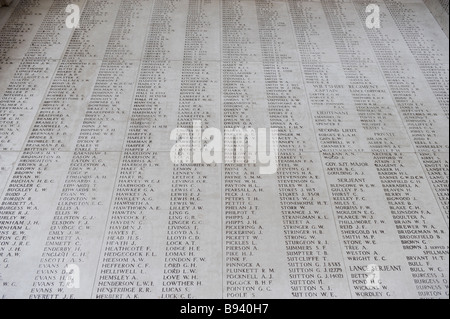 Menin Gate Memorial, Ypern, Belgien Stockfoto