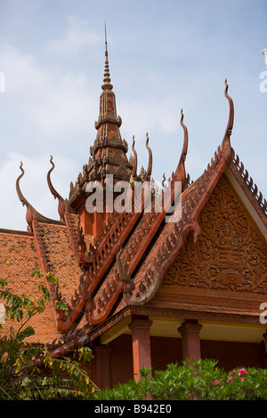 Dachlinie des nationalen Museums von Kambodscha Phnom Penh Kambodscha Stockfoto