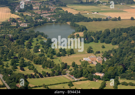 Luftbild von Himley Hall und Seen in der Nähe von Dudley West Midlands England Uk Stockfoto