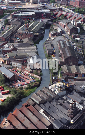 Luftbild von der Birmingham Main Line Kanal in Horseley Bereichen Wolverhampton West Midlands England Uk Stockfoto