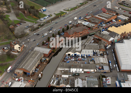 Luftaufnahme der Kuckuck Wharf auf der Birmingham und Fazeley Canal Nechells Birmingham West Midlands B6 7SS Stockfoto
