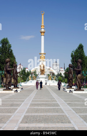 Unabhängigkeitsdenkmal Ashgabat Turkmenistan Stockfoto