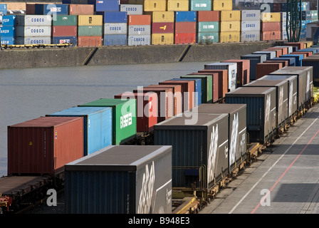 Niehl 1 Schiene Fracht-terminal, Köln, Nordrhein-Westfalen, Deutschland. Stockfoto