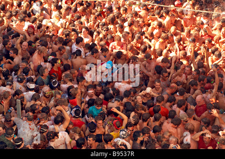 La Tomatina Tomaten Essen Kampf festival Stockfoto