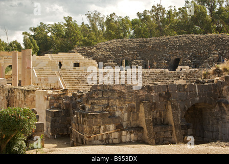 7000 Sitz Beth Shean Theater der römisch-byzantinischen Stadt Skythopolis am besten erhaltenen antiken Theater in Israel Stockfoto