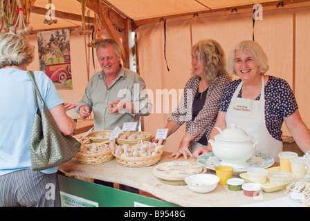 Bio-Knoblauch Stall um Märkte Stockfoto