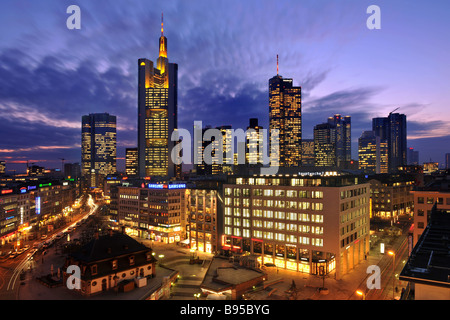 Skyline von Frankfurt Am Main Deutschland, März 2009 Stockfoto