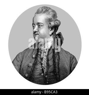 Englischer Historiker Edward Gibbon 1737 1794 Stockfoto