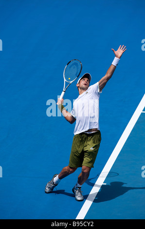 Adidas männliche Tennisspieler Novak Djokovic Serbien während der Australian Open Grand Slam 2009 in Melbourne Stockfoto