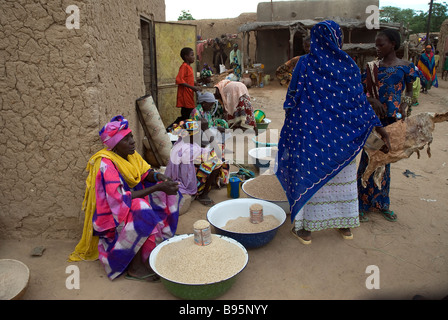 Niger, Boubon, Mittwochmarkt, 40 km westlich von Niamey an den Ufern des Niger-Flusses Stockfoto