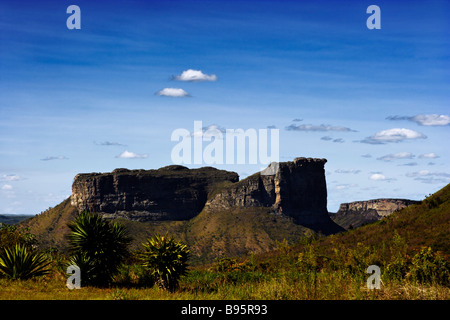 Morro Camelo Chapada Diamantina Nationalpark mit Canyonlandscape Bahia Brasilien Südamerika Stockfoto