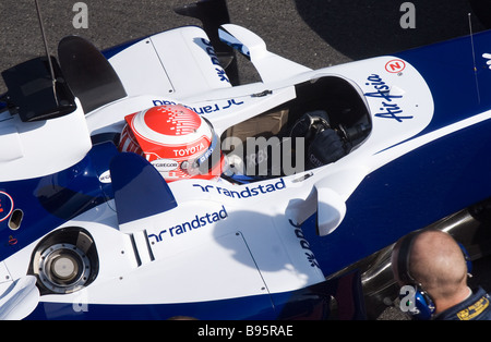 Kazuki Nakajima JPN in Williams FW31 Rennwagens während Formel1 Tests Sitzungen in der Nähe von Barcelona im März 2009. Stockfoto