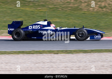 Kazuki Nakajima JPN in Williams FW31 Rennwagens während Formel1 Tests Sitzungen in der Nähe von Barcelona im März 2009. Stockfoto