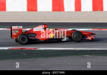 Felipe Massa im Ferrari F60-Rennwagen während der Formel-1-Tests Sitzungen in der Nähe von Barcelona im März 2009 BH. Stockfoto