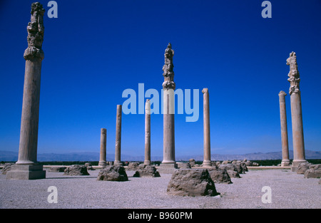 IRAN Süd Middle East Persepolis fünften Jahrhundert v. Chr. Archaemenid Schlossanlage. Stockfoto