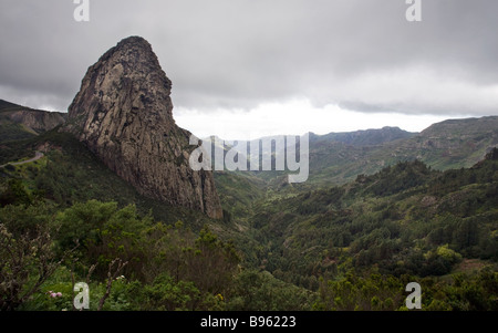 Roque de Agando eines Los Roques Sphäruliten vorbei Vulkanschlote im Garajonay Nationalpark La Gomera Kanarische Inseln Stockfoto