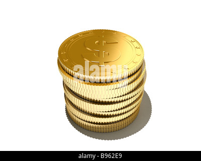 goldene Münzen Stockfoto