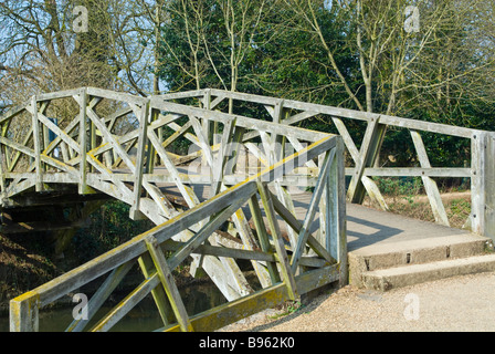 Die mathematische Brücke an Iffley Lock, Oxford, England Stockfoto