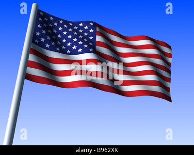 Banner der Vereinigten Staaten von Amerika Stockfoto