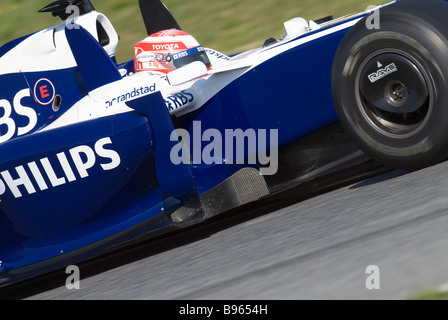 Kazuki Nakajima JPN in Williams FW31 Rennwagens während Formel1 Tests Sitzungen in der Nähe von Barcelona im März 2009. Stockfoto