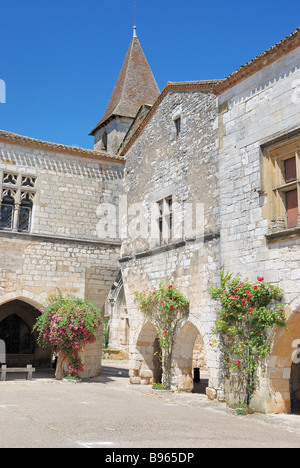 Monpazier Périgord Dordogne Aquitanien Frankreich Stockfoto