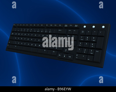 Tastatur, schwarz Stockfoto