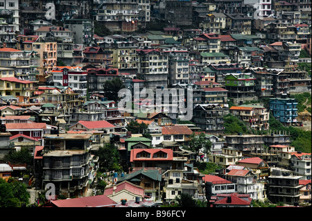 Die bunten Hügel-Station von Shimla in Nordindien Stockfoto