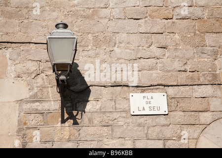 Placa De La Seu, Barcelona-Spanien Stockfoto