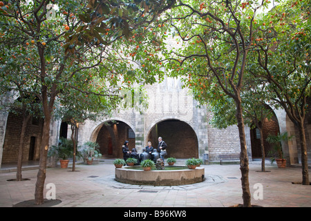 Hof, Museu Frederic Mares, Barcelona-Spanien Stockfoto