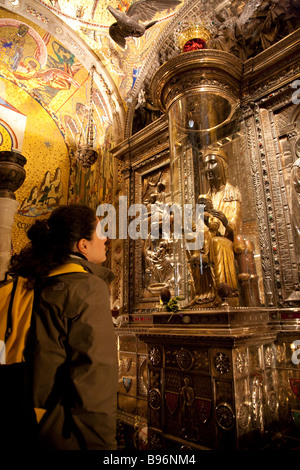 La Moreneta, Monestir de Montserrat, Kloster Berg, Spanien Stockfoto