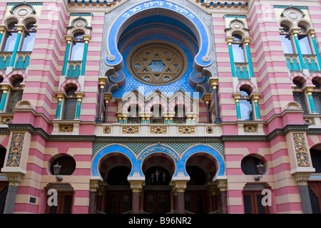 Jubiläums-Synagoge (Tschechisch: Jubiläumstournee Synagoga) oder Jerusalem Synagoge in Jerusalem Straße in Prag, Tschechische Republik Stockfoto